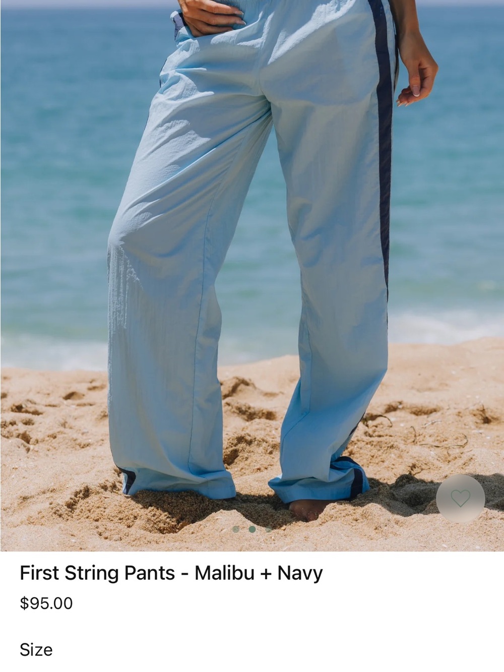 First String Pants - Malibu Blue with Navy Stripe